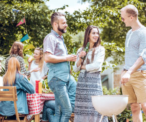 Gemeinschaftsgarten-Grillparty