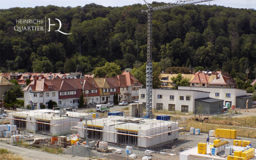 Dem HeinrichsQuartier aufs Dach gestiegen